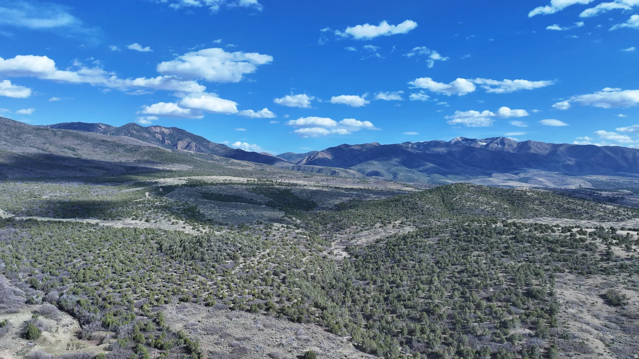 Expansive natural landscape featuring rolling terrain and distant mountains