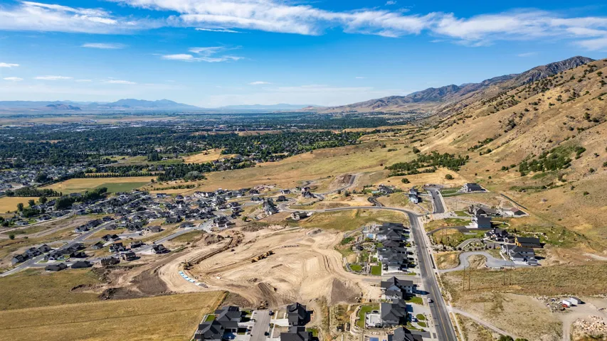 Expansive residential area featuring established homes and new construction sites