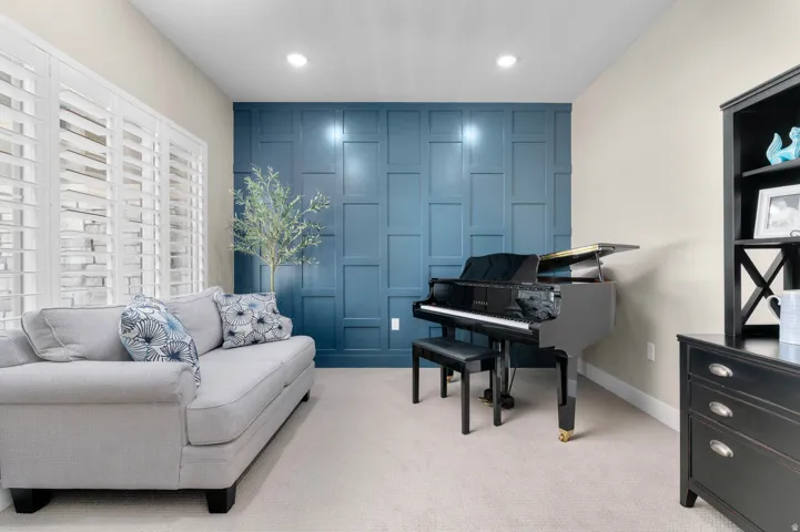 Accent wall featuring panel molding