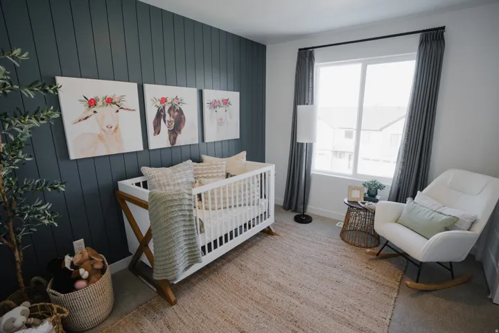 Accent wall featuring vertical paneling