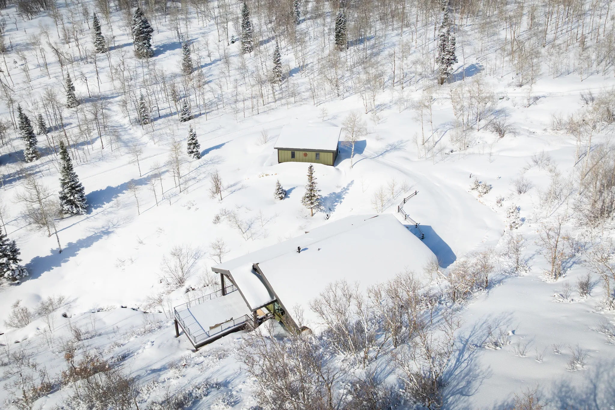 View of snowy aerial view