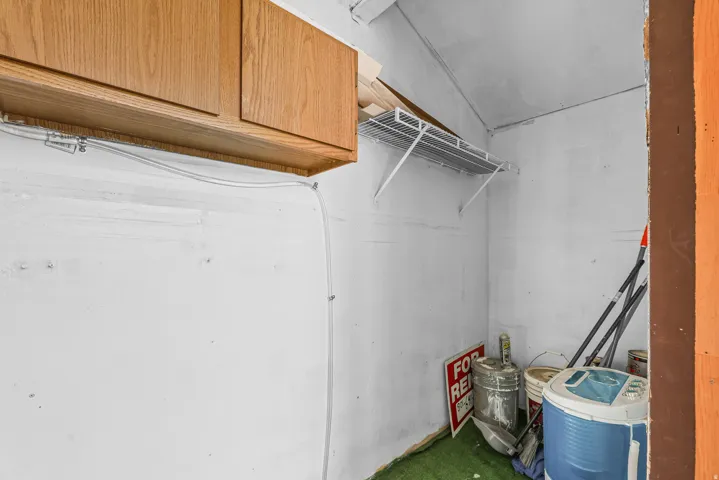 Storage closet off of balcony