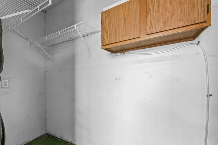 Storage closet off of balcony