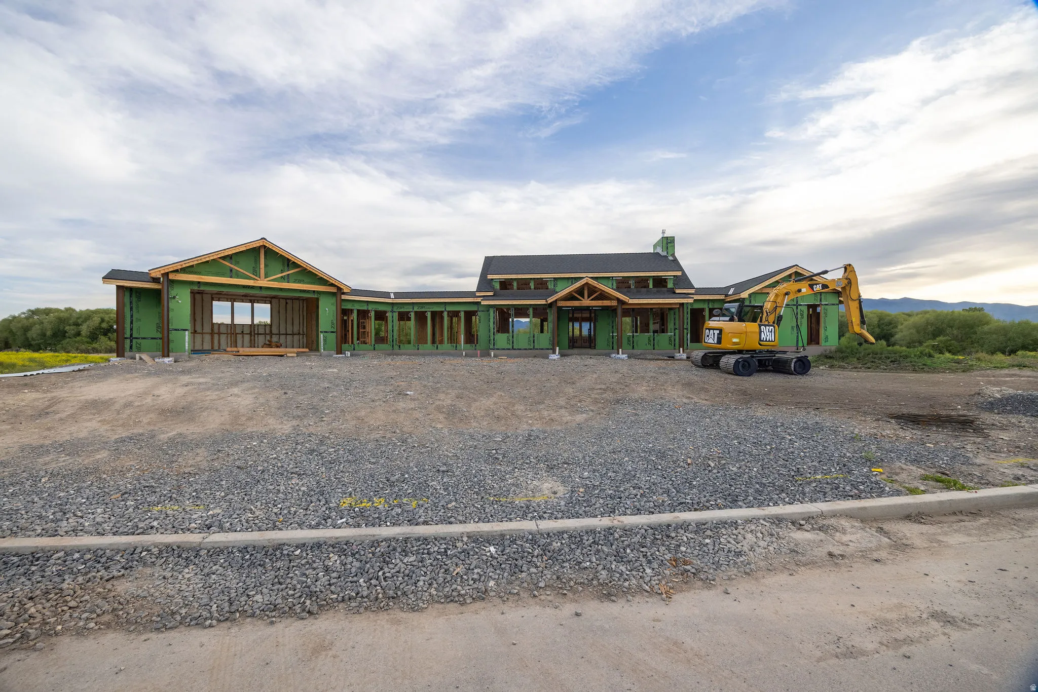 New construction featuring framing and roof installation