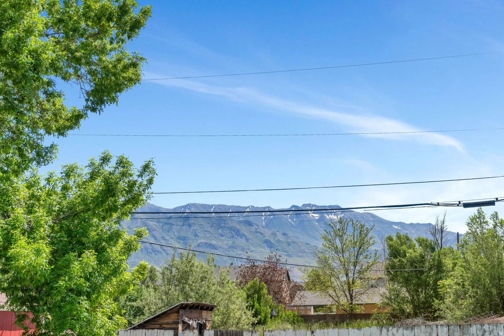 Mountain scenery with snow-capped peaks