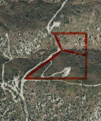 Aerial Property Map. Illustrating the property's boundaries and surrounding terrain