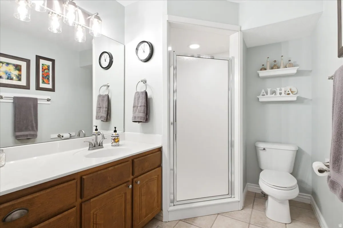 Spacious ¾ bath