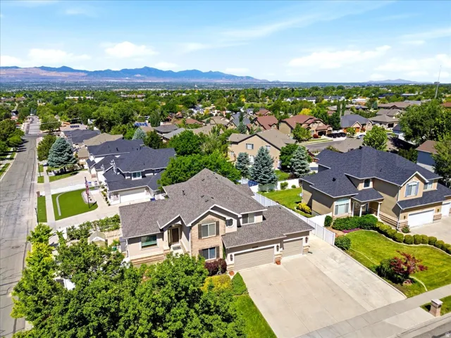 Aerial view. Home faces east