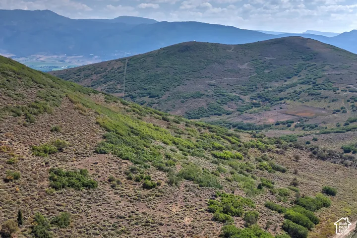 Mountainous terrain with varied natural vegetation and distant valleys