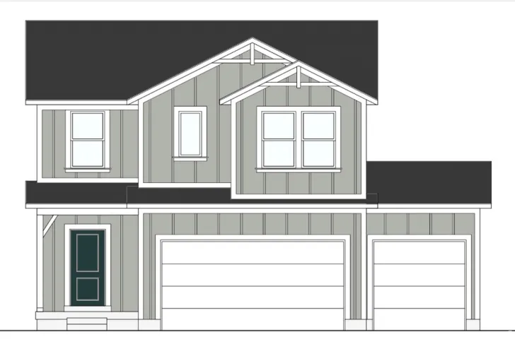 Architectural Rendering. Illustrating the exterior facade of the property