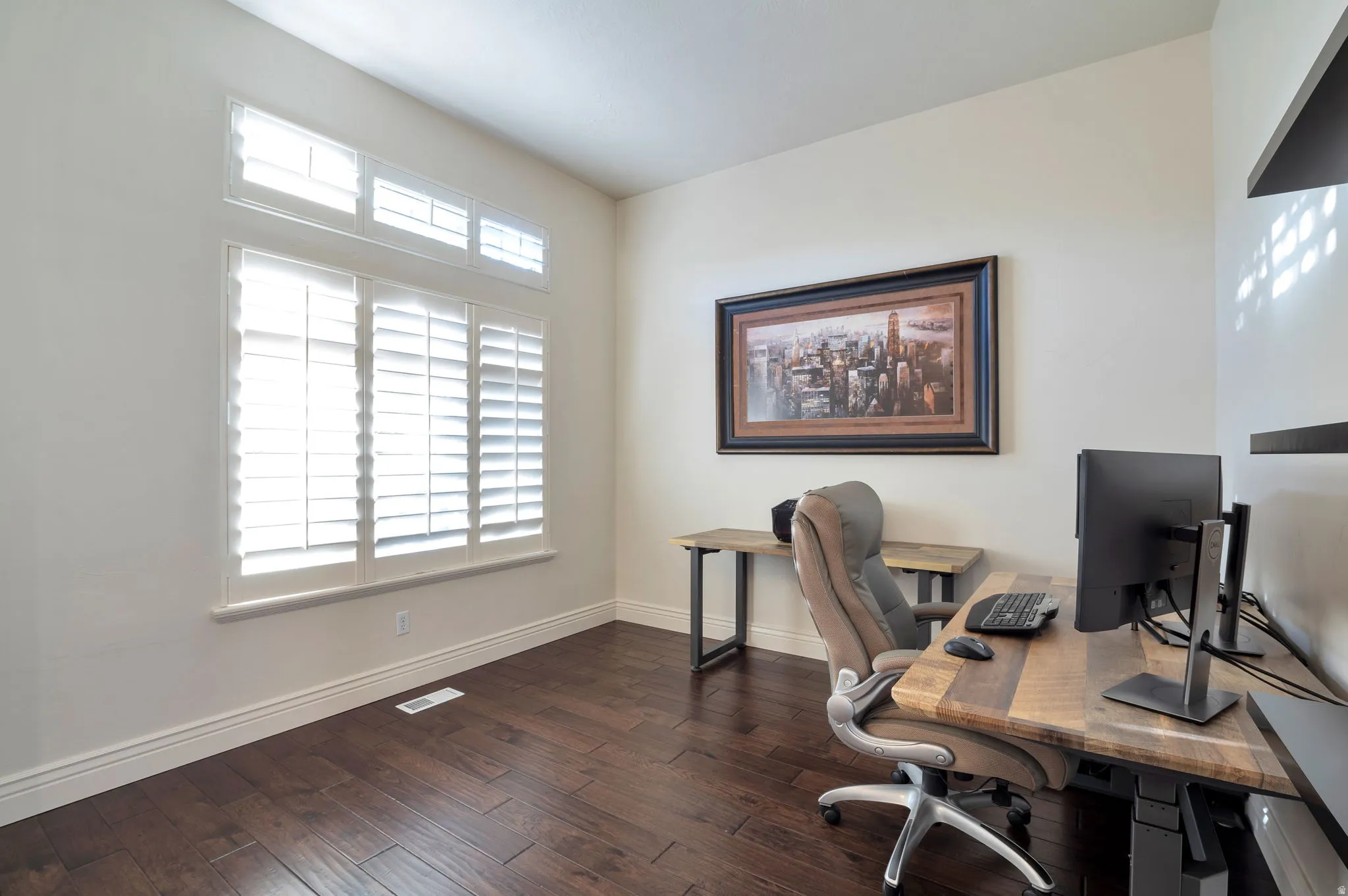 Wood-finish flooring throughout