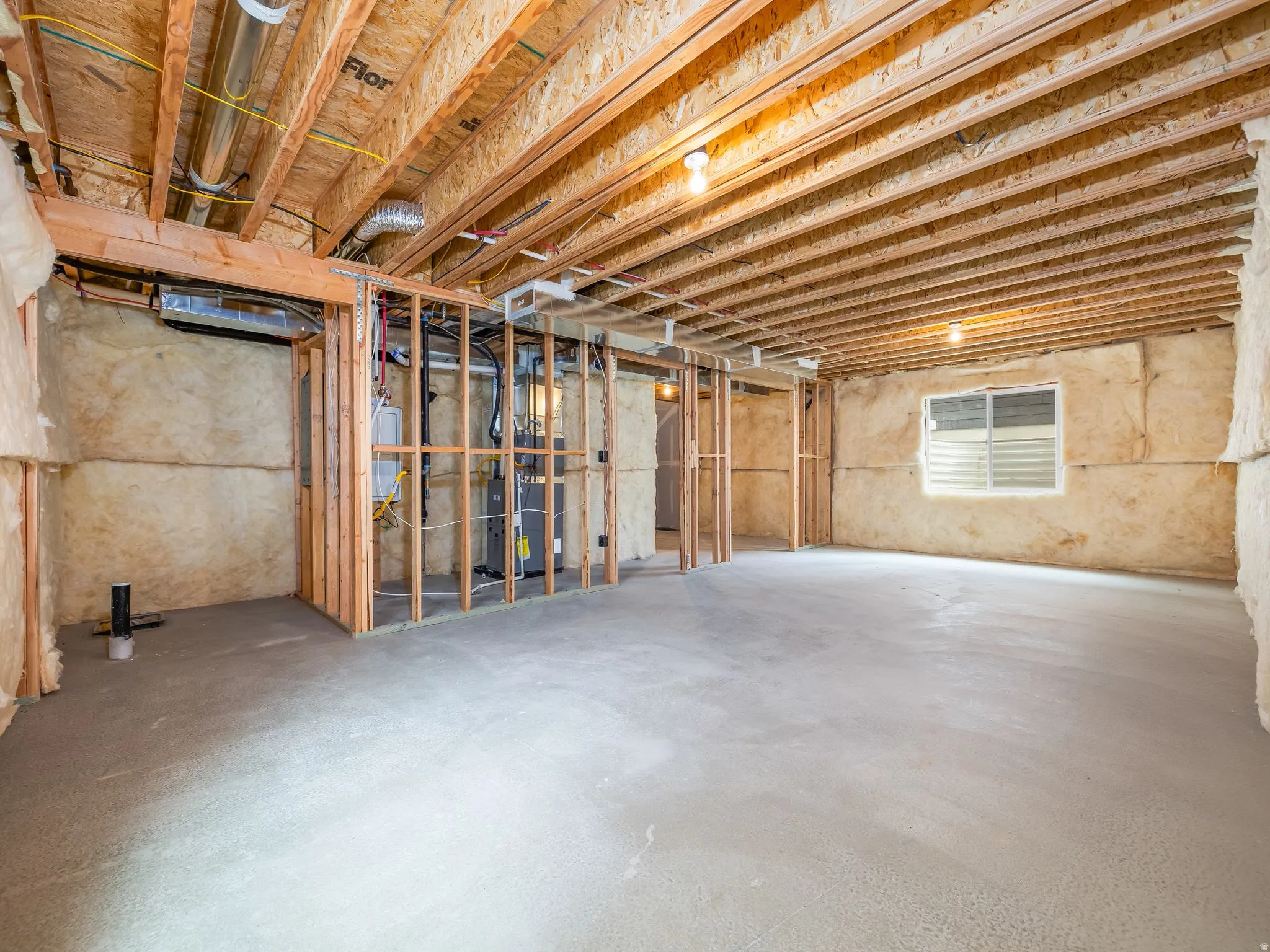 Unfinished basement offering substantial potential