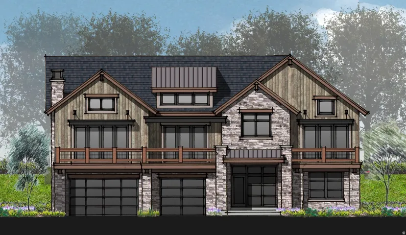 Architectural Rendering. Illustrating the exterior facade of the property