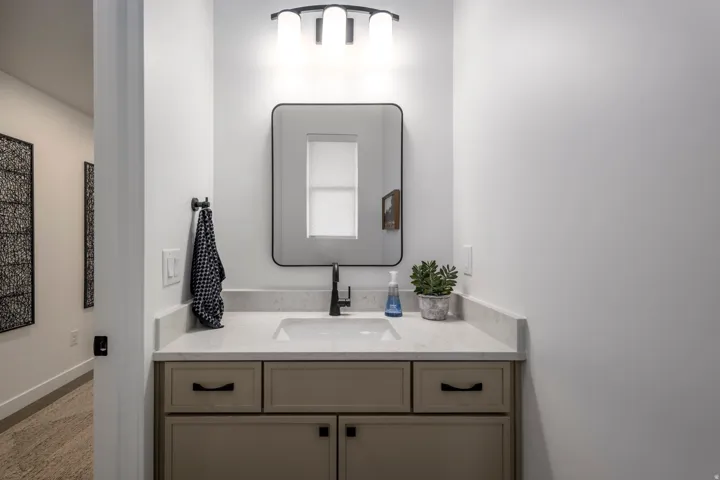convenient main-level half bath.