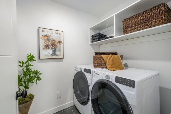 Conveniently designed for easy laundry days. * model home photo. washer and dryer not included