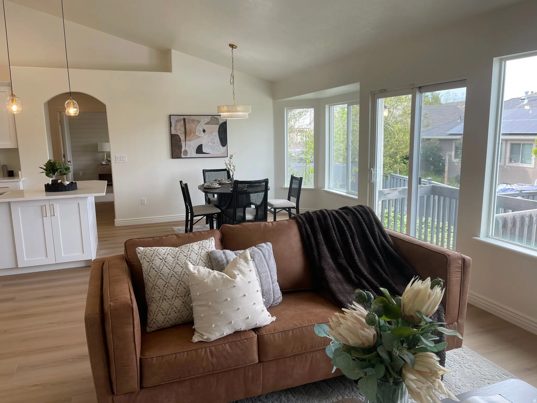 Bright open layout with neutral color palette