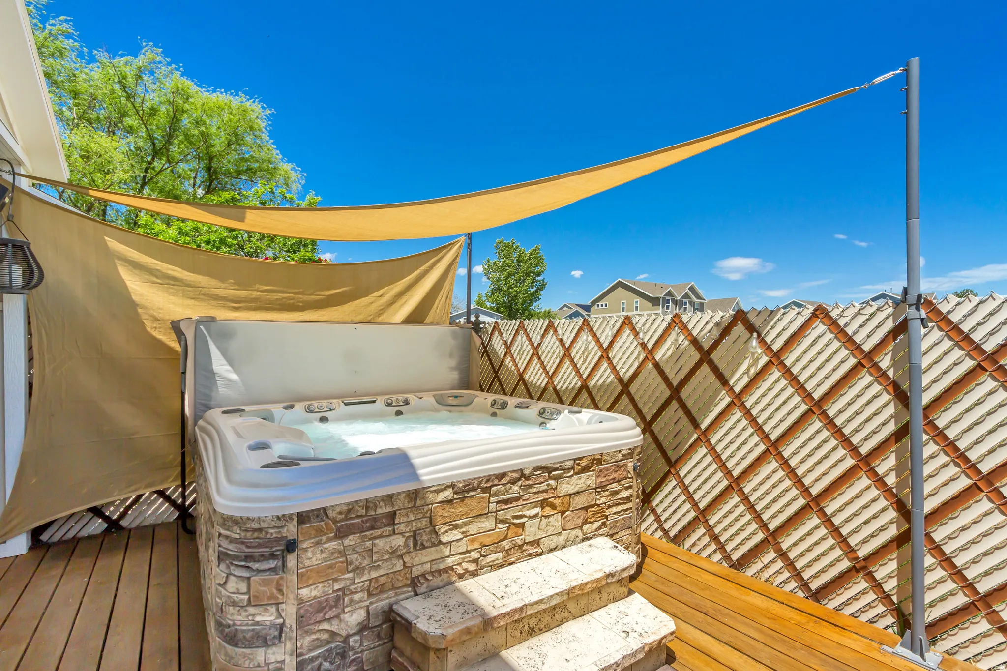 Included hot tub