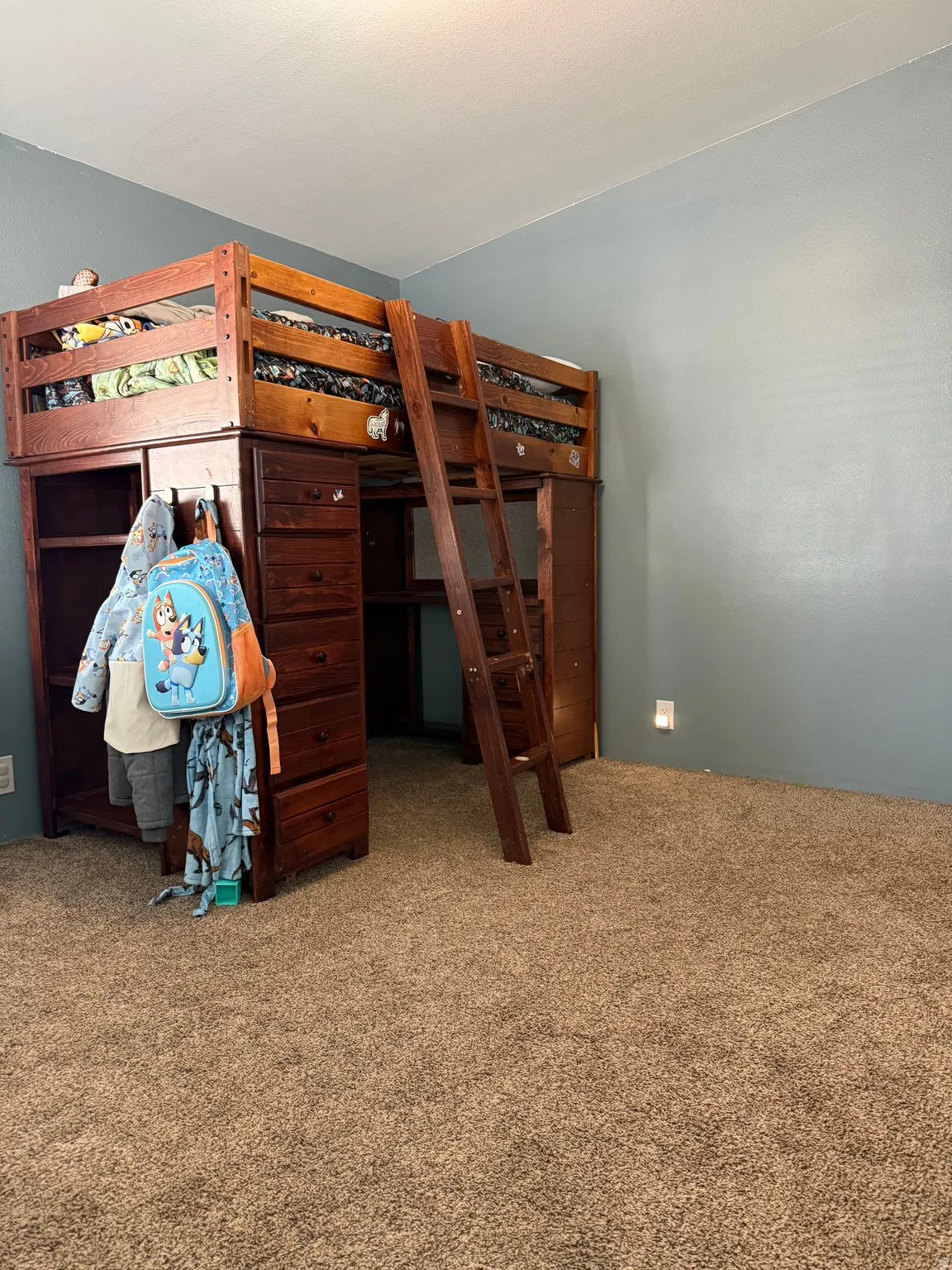 Large 2nd bedroomWall-to-wall carpeting in a neutral tone