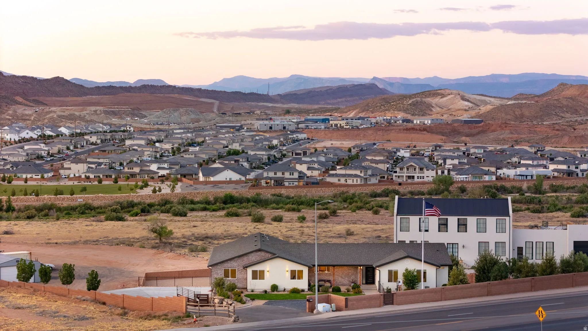 Expansive residential landscape featuring multiple single-story and multi-story homes