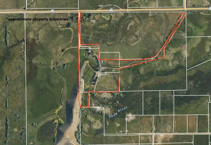Property Boundary Map. Depicting the approximate property boundaries, including geographic features and roadways