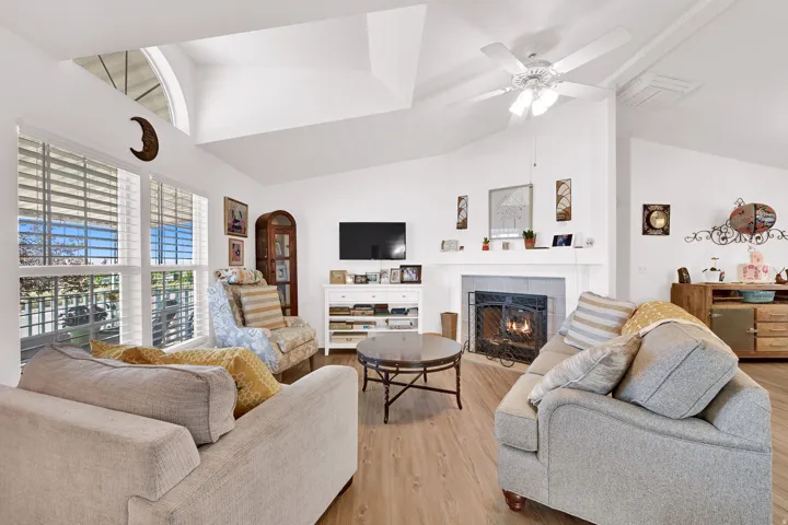 Lots of light with vaulted ceiling