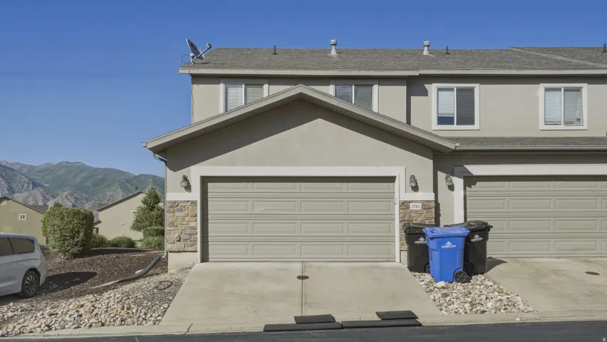 Stucco exterior with a stone accent facade