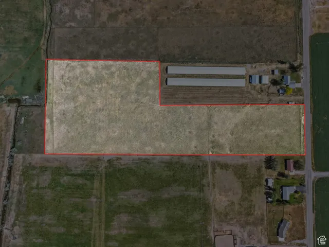 Aerial Property Survey. Outlining the boundaries and structures present on the property