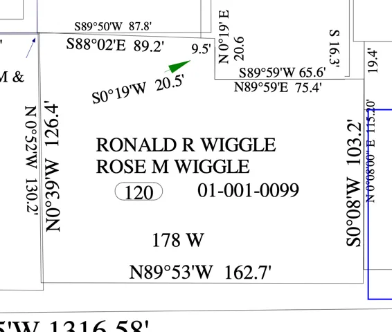 Survey Plat. Detailing property boundaries and owner details