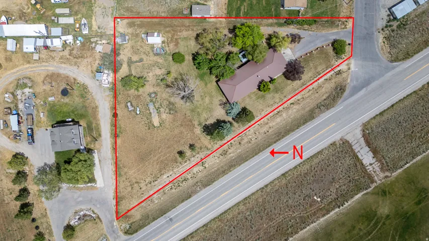 Aerial Survey. Depicting the property boundary and surrounding features