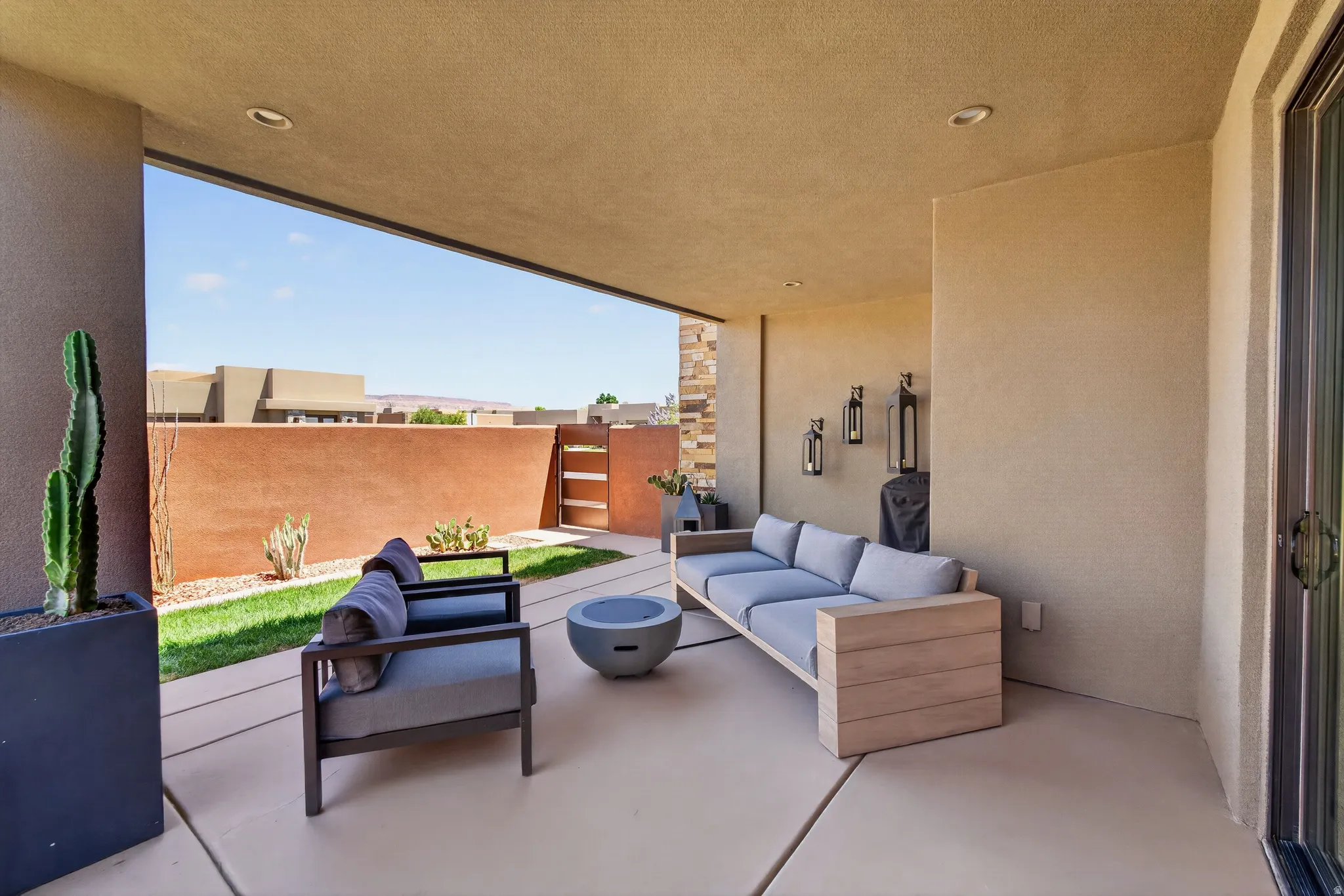 Covered patio #1 with recessed lighting