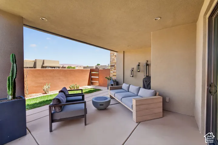 Covered patio #1 with recessed lighting