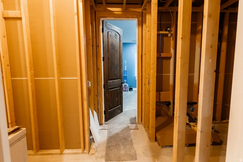Framed interior showcasing new construction potential
