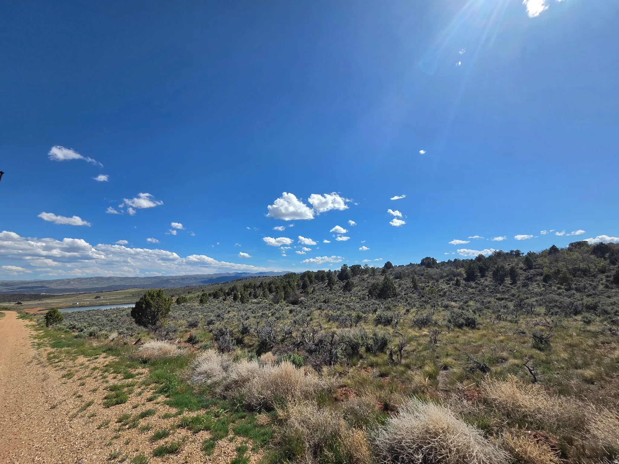 Stunning Lot 6! Mountain views all around with a new fish pond right next door! Tons of trees and green!