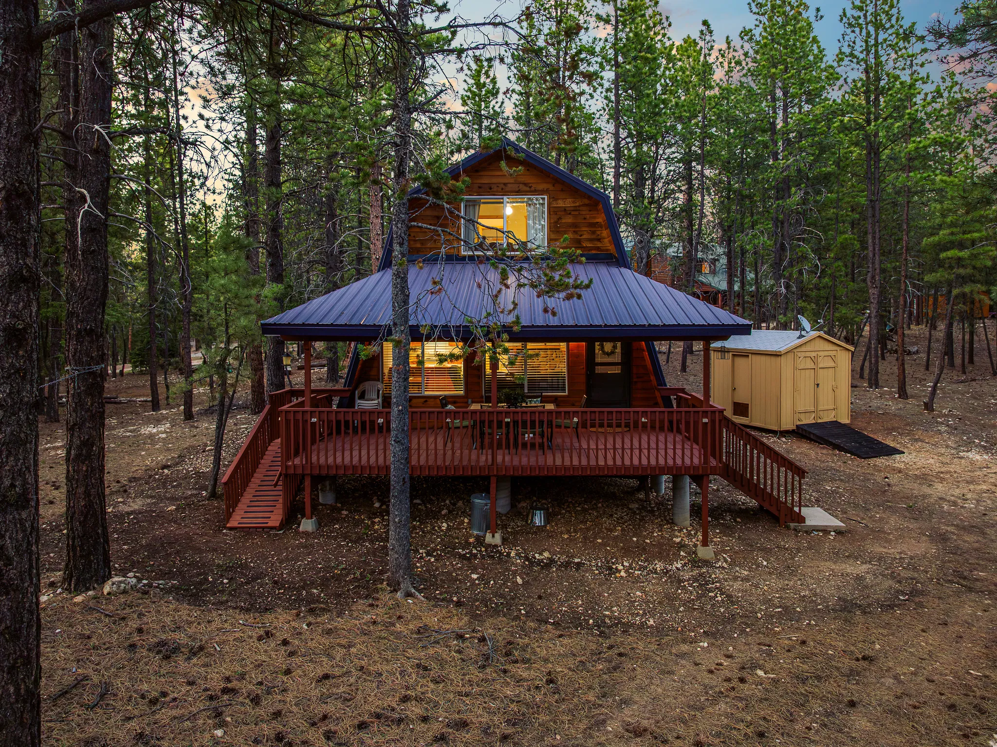 Front Deck & Storage Shed View