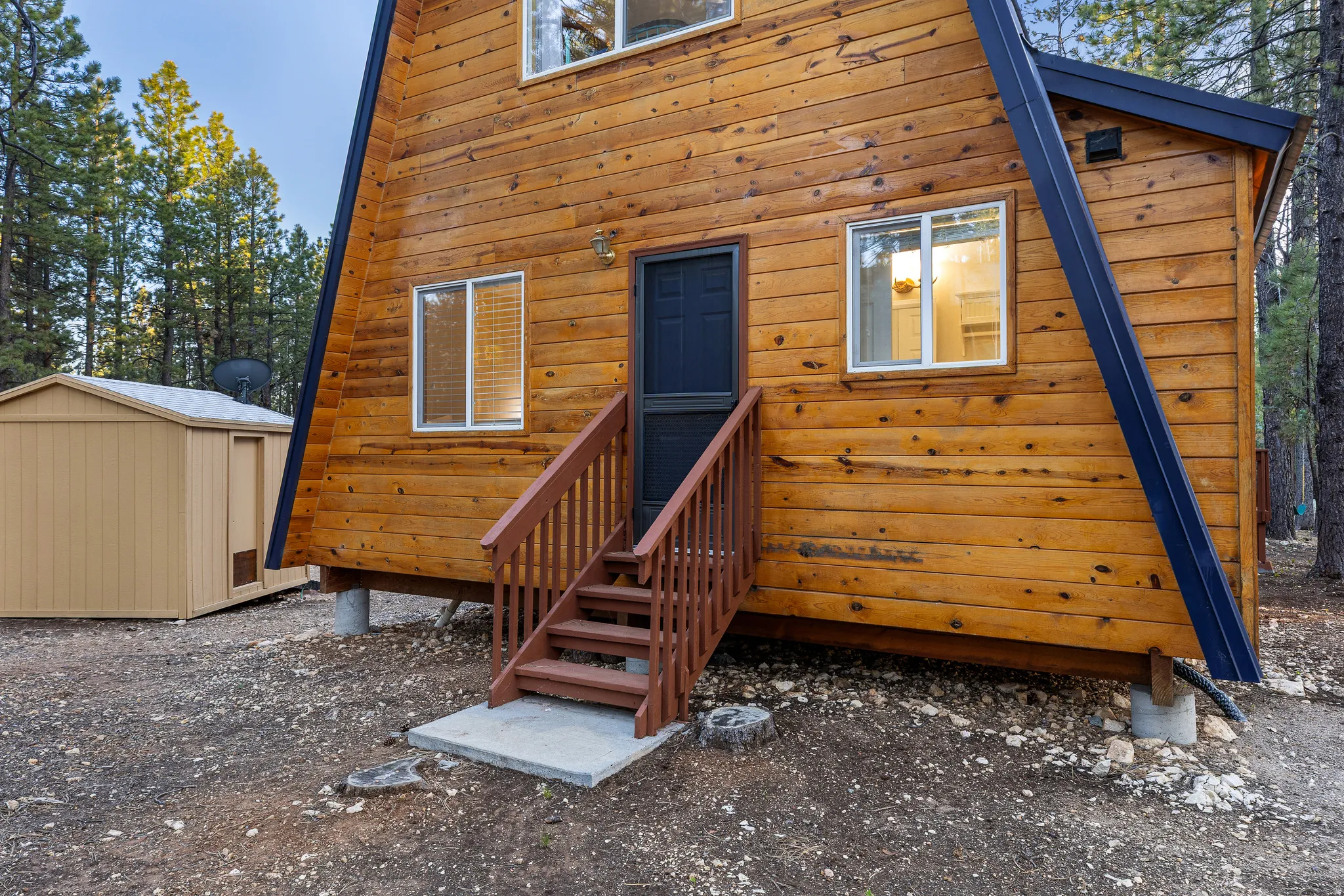 Back Entrance with Blue Door