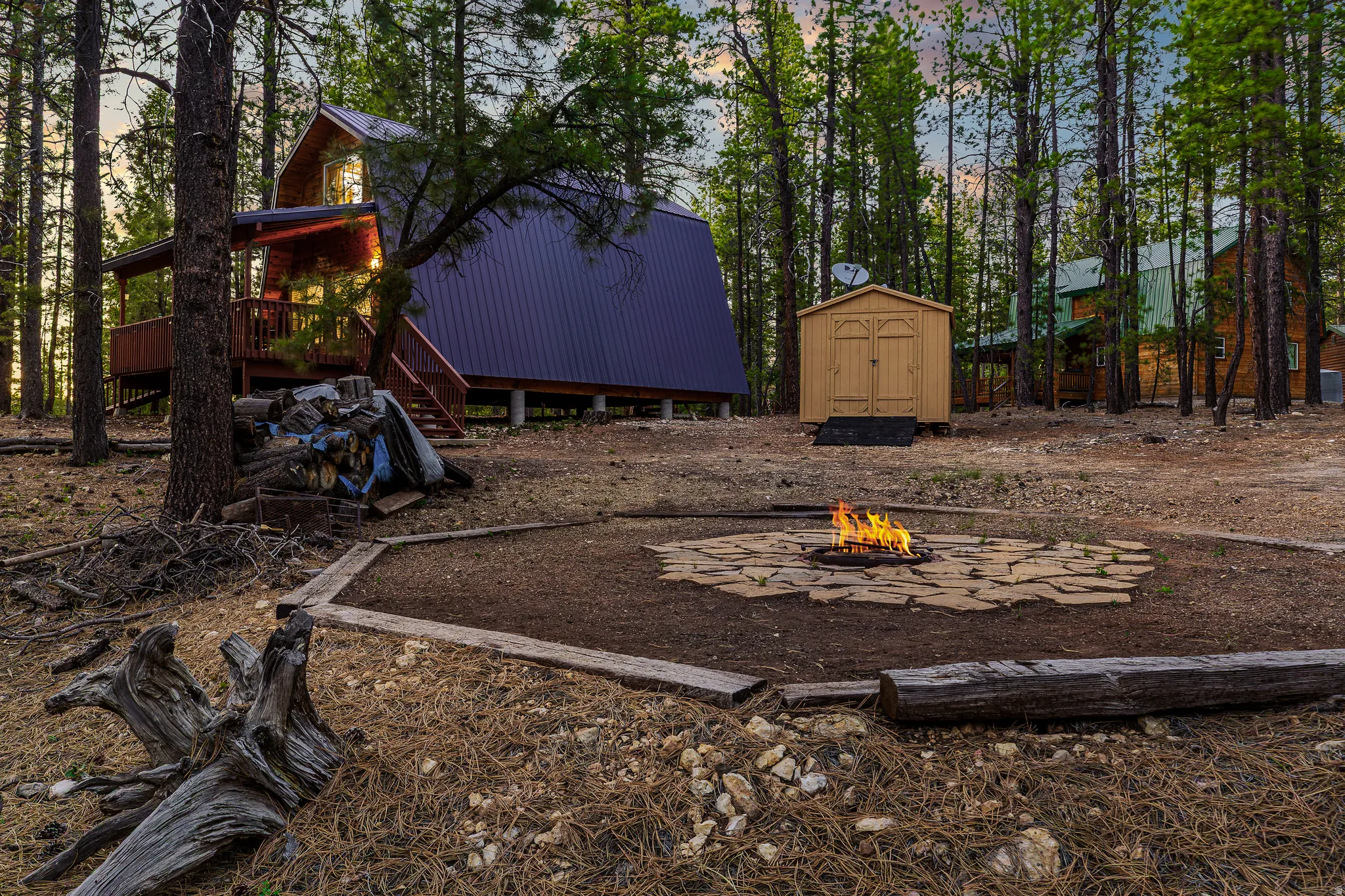 Cabin Tucked into the Pines