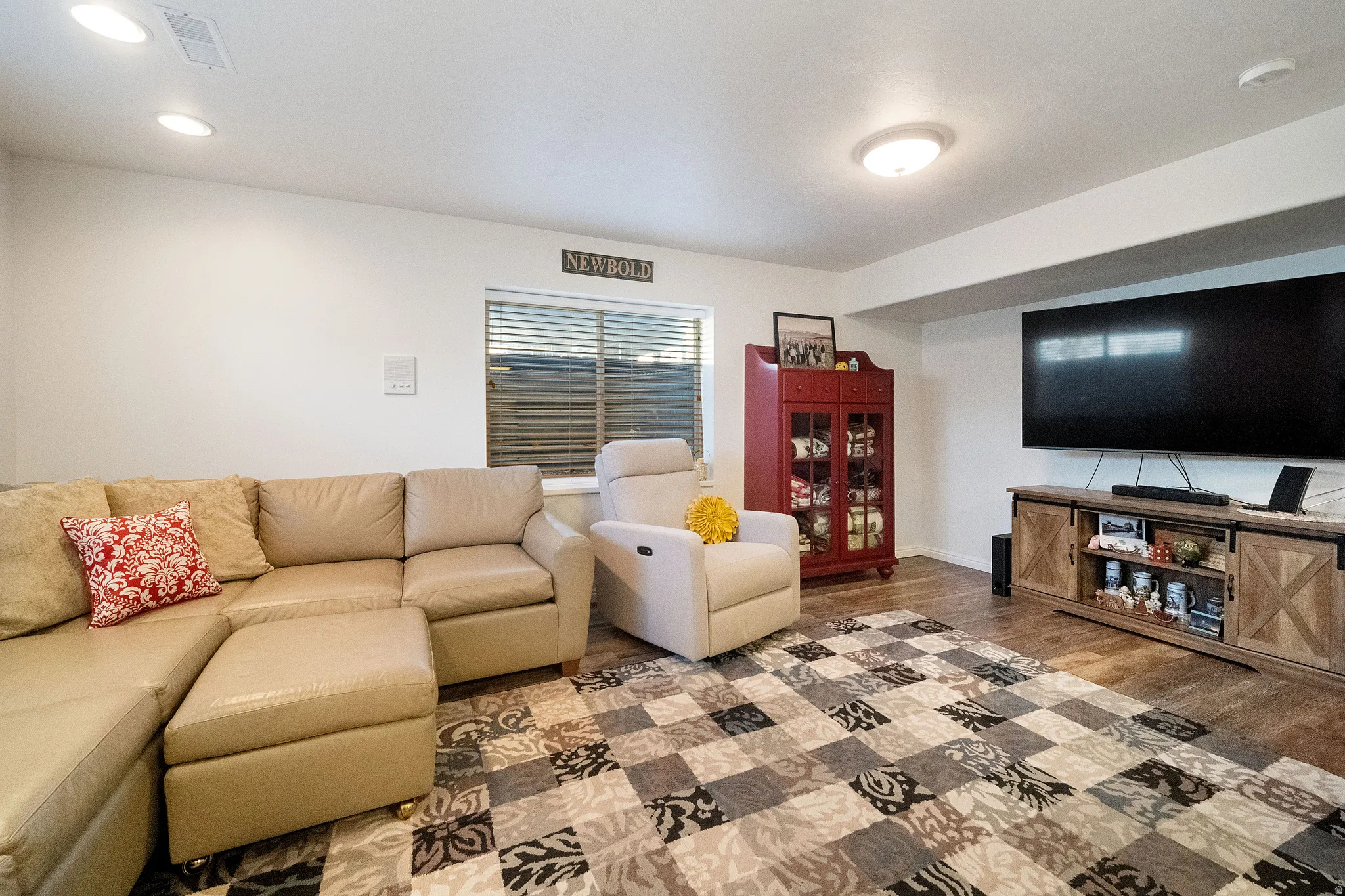 Basement living room.