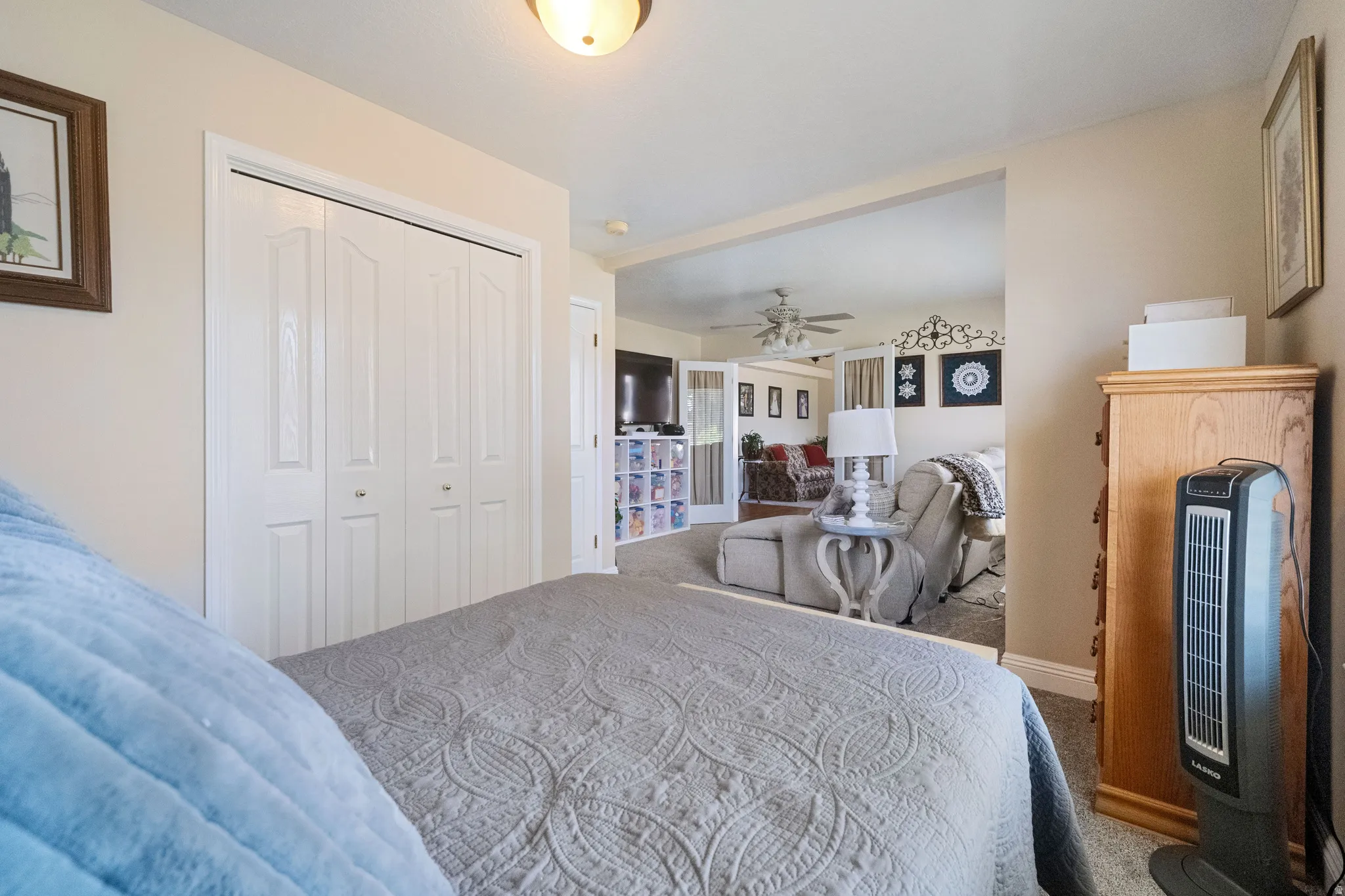Located off the entry. Accessable from entry or hallway.