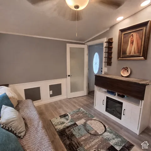 Light wood-finish flooring throughout