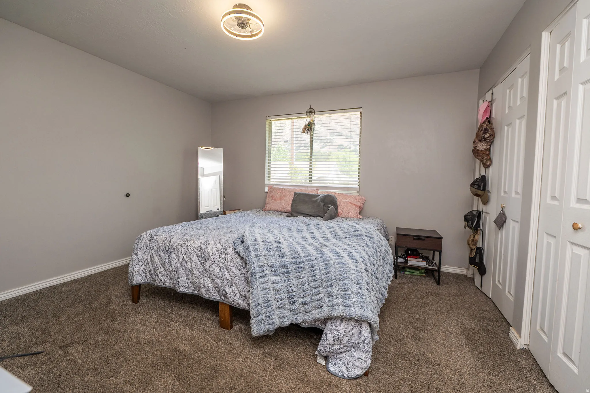Primary bedroom with double closets