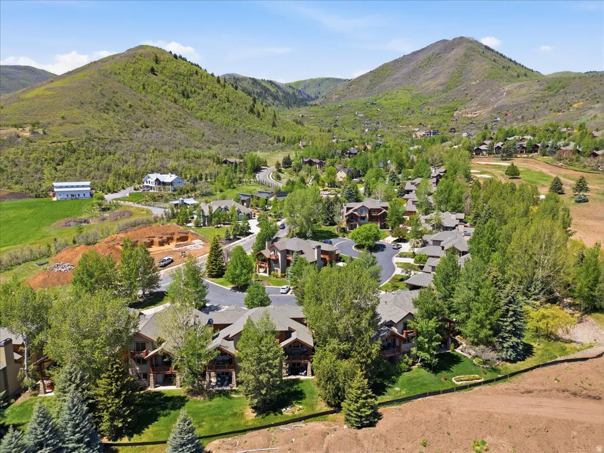 Aerial view of the rear of home