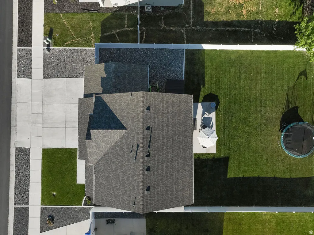 Asphalt shingle roof with multiple gables