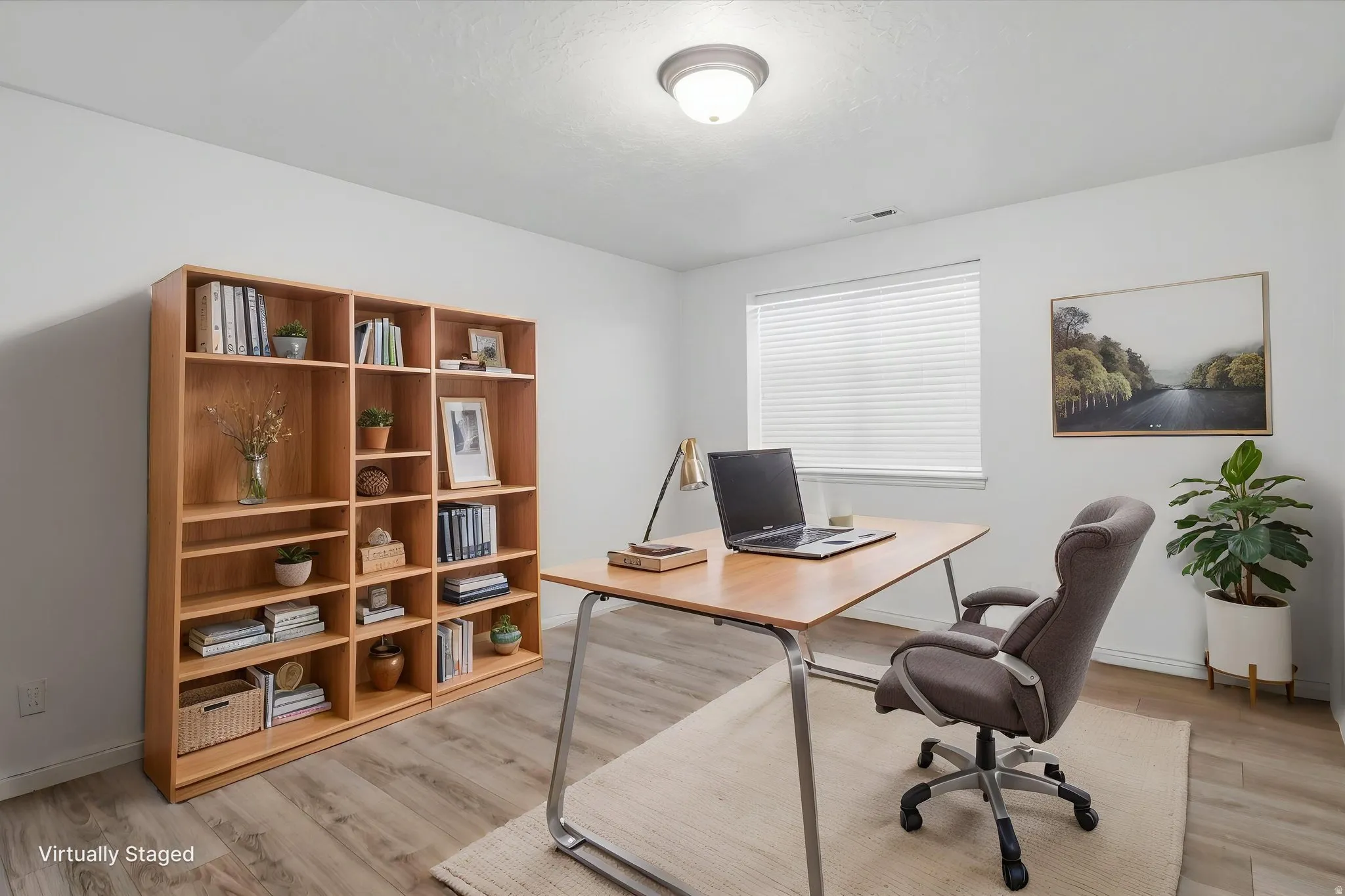 Virtually Staged: 2 of 2 bedroms in the basement
