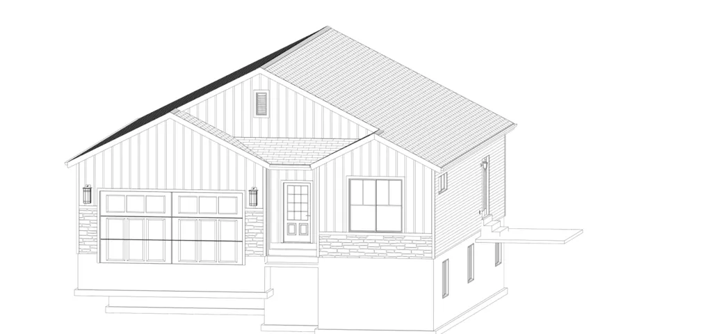 Architectural Rendering. Illustrating the exterior design and structural elements of the property