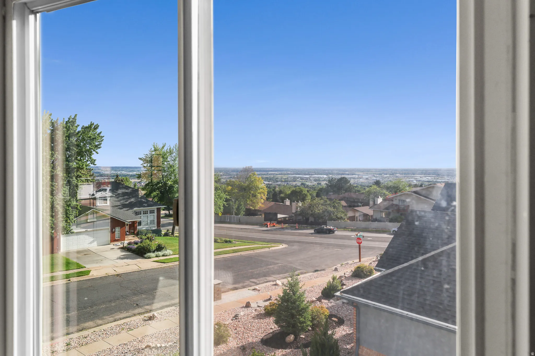 Expansive outdoor scenery visible from window