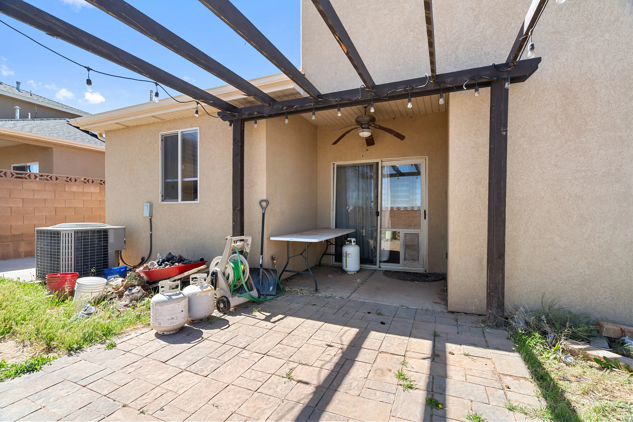 Expansive paver patio