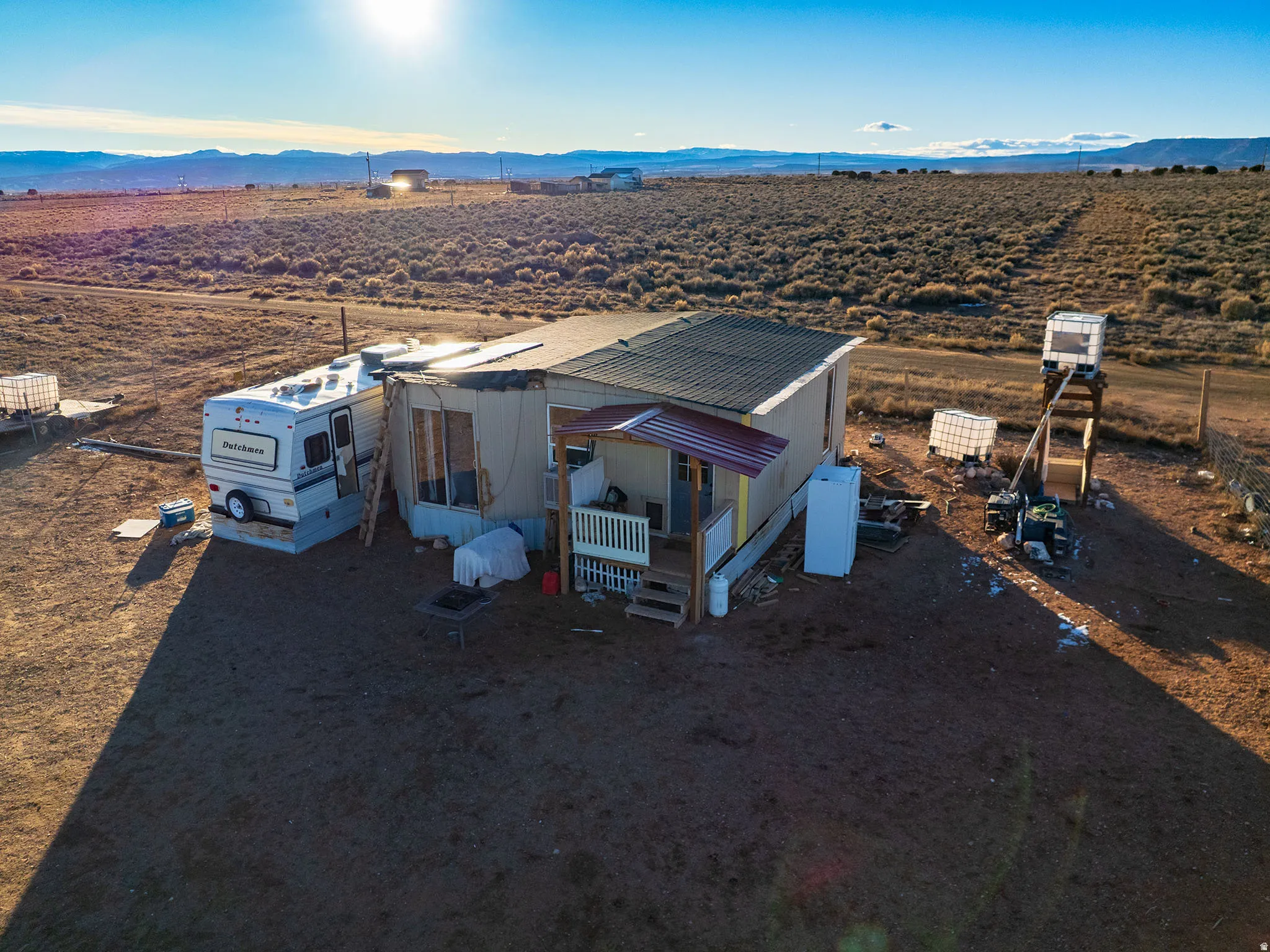 Single-story residence with an attached RV
