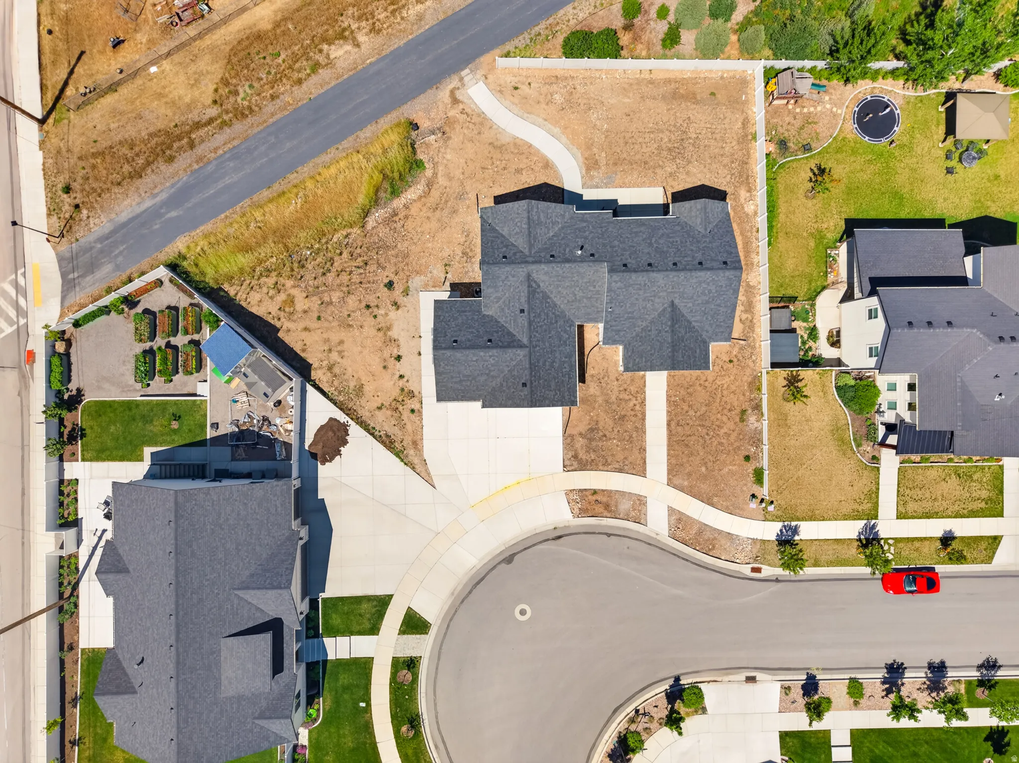 Aerial view of the property
