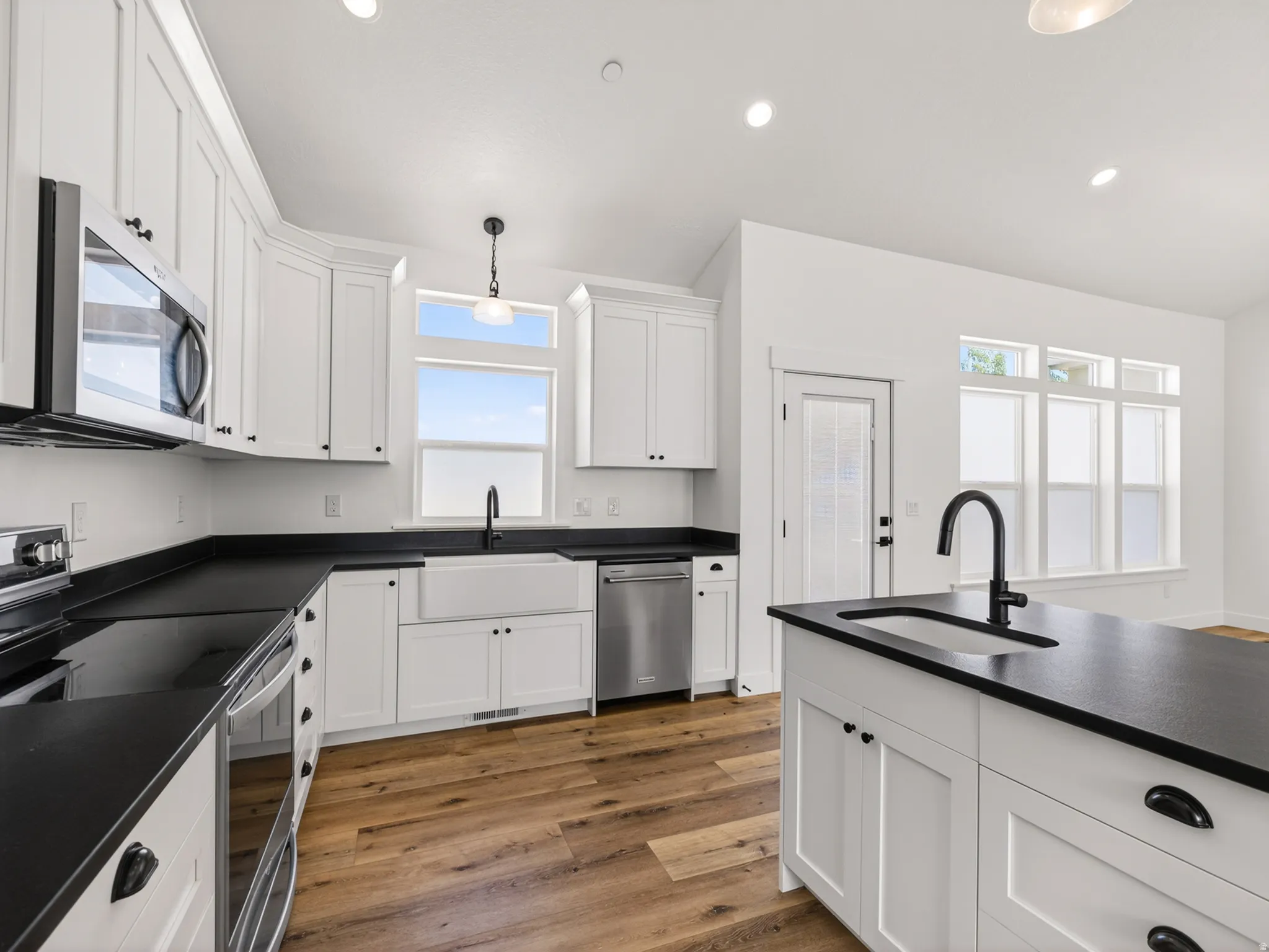 Stunning black granite countertops