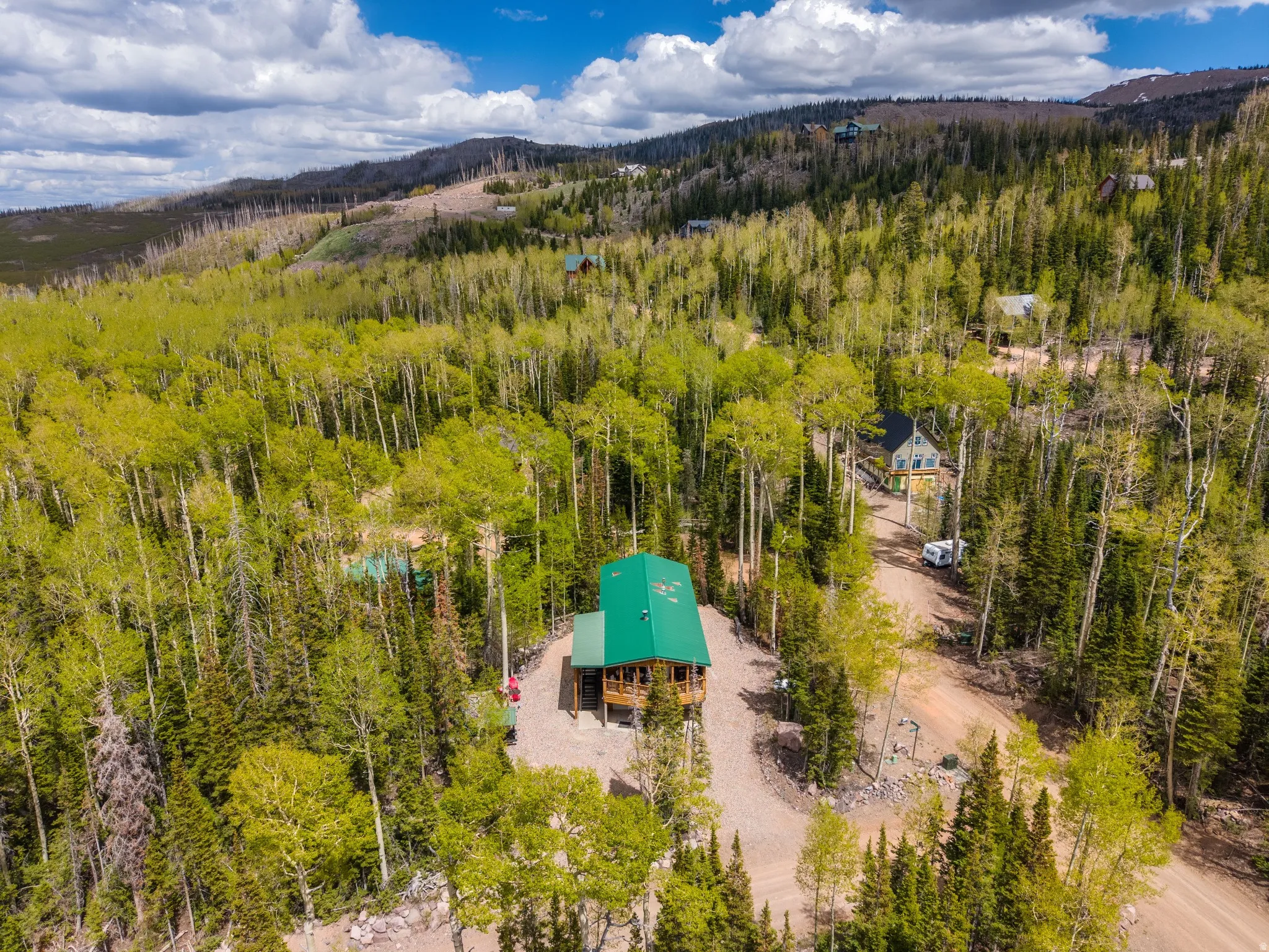 Mountain property surrounded by dense forest